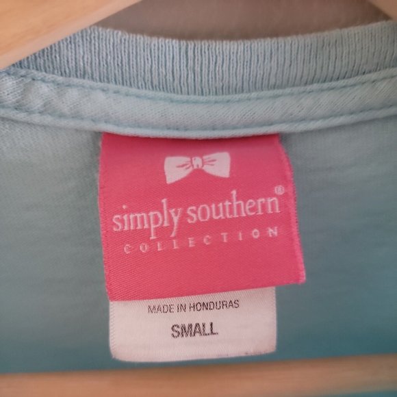 Simply Southern Shirt Womens Small Blue Salt Water Heals Everything Ladies - Picture 7 of 9
